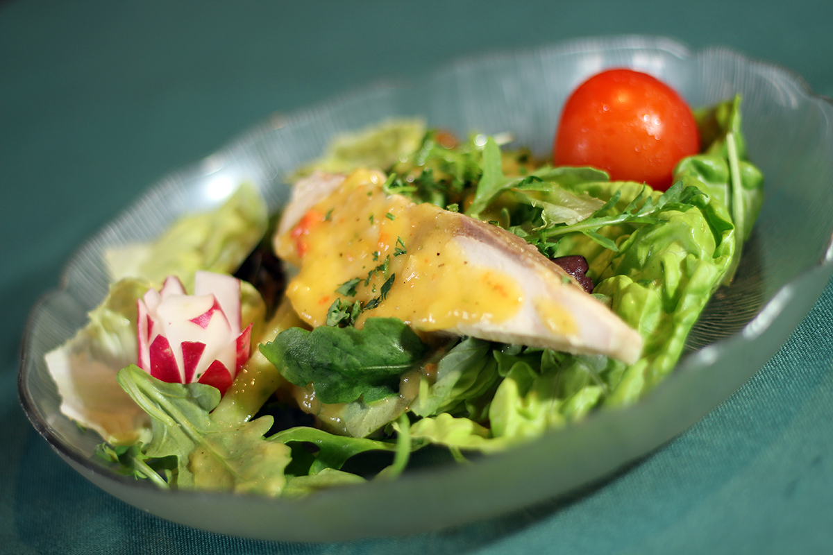 Sturgeon salad. Photo by Vanda Lewis.