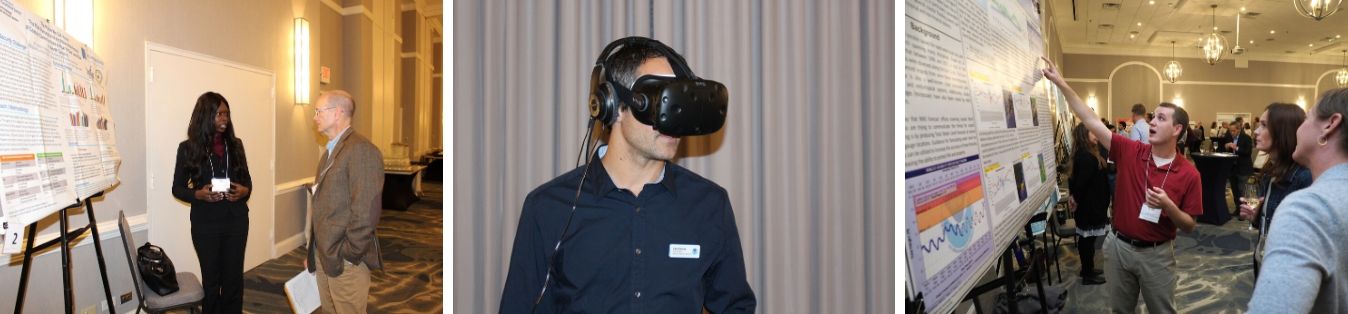 The agenda included a poster session and even a virtual reality demonstration.