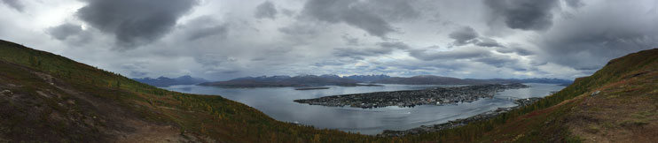 Panoramic view of Tromso, Norway
