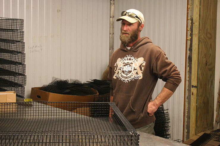 Pat Leonard building gear to gold ever-growing shellfish population.
