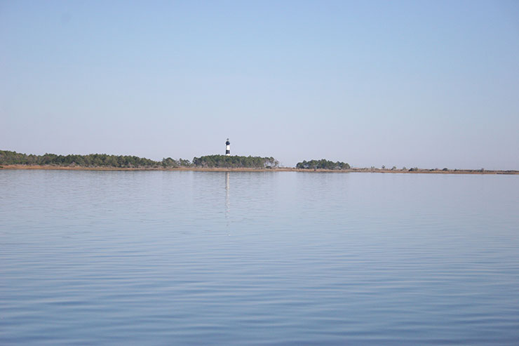 Daniel's view from his office of the Bodie Island Lighthouse.
