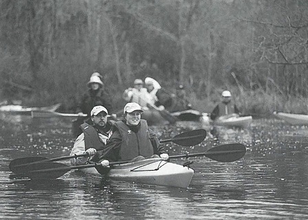 kayakers on trail