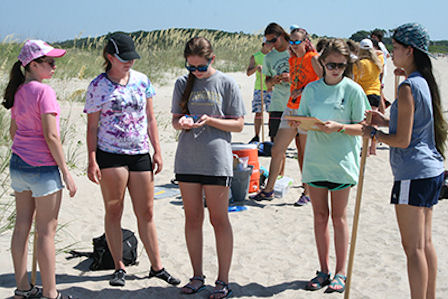 image: Marine Quest summer campers.