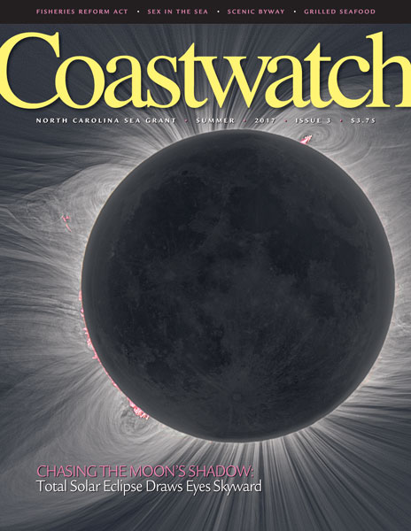 Cover of Summer 2017 magazine with picture of total solar eclipse