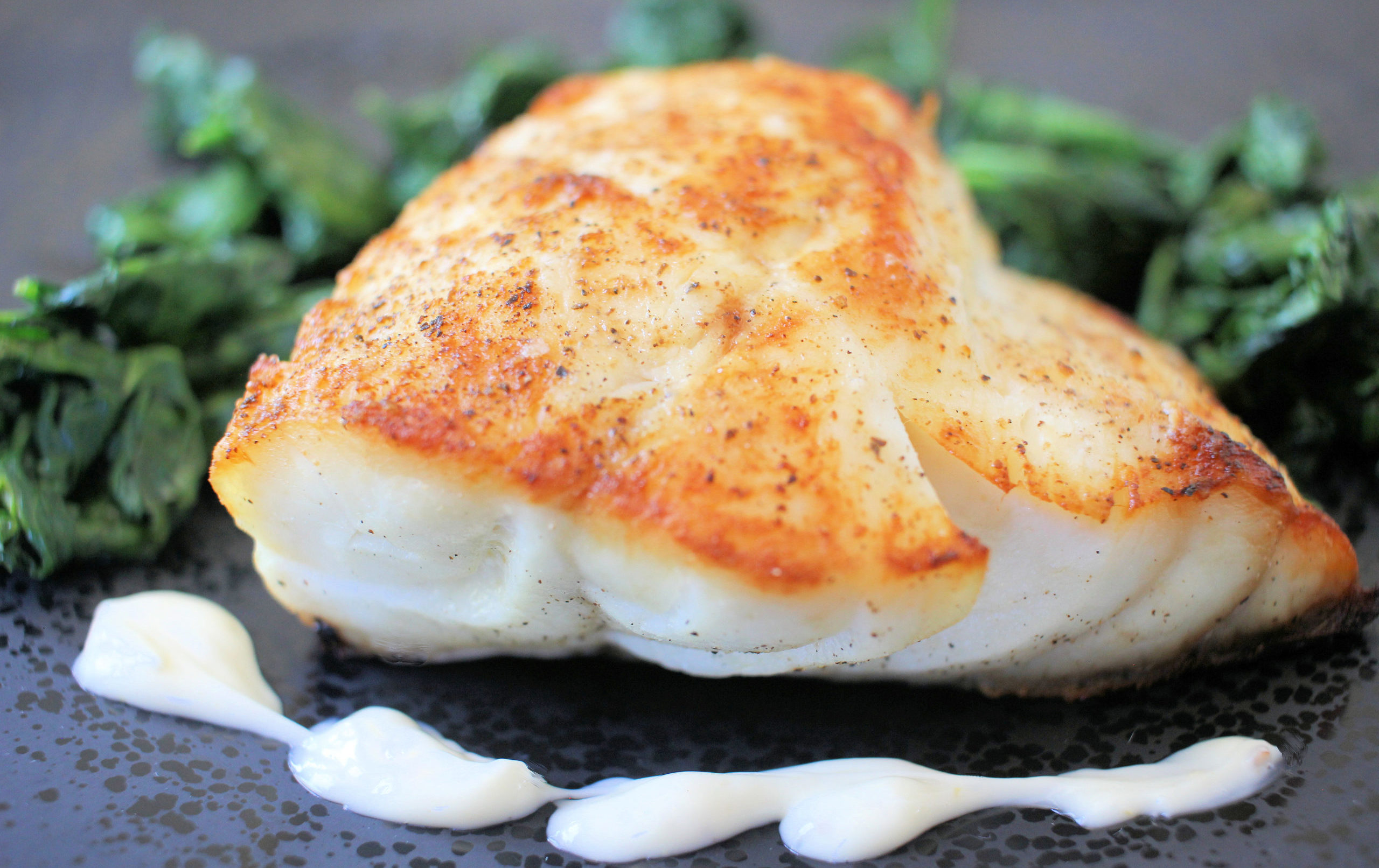 Broiled Grouper with Dijon Mayo