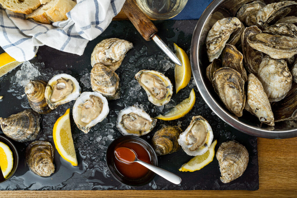 image: oysters ready to eat.