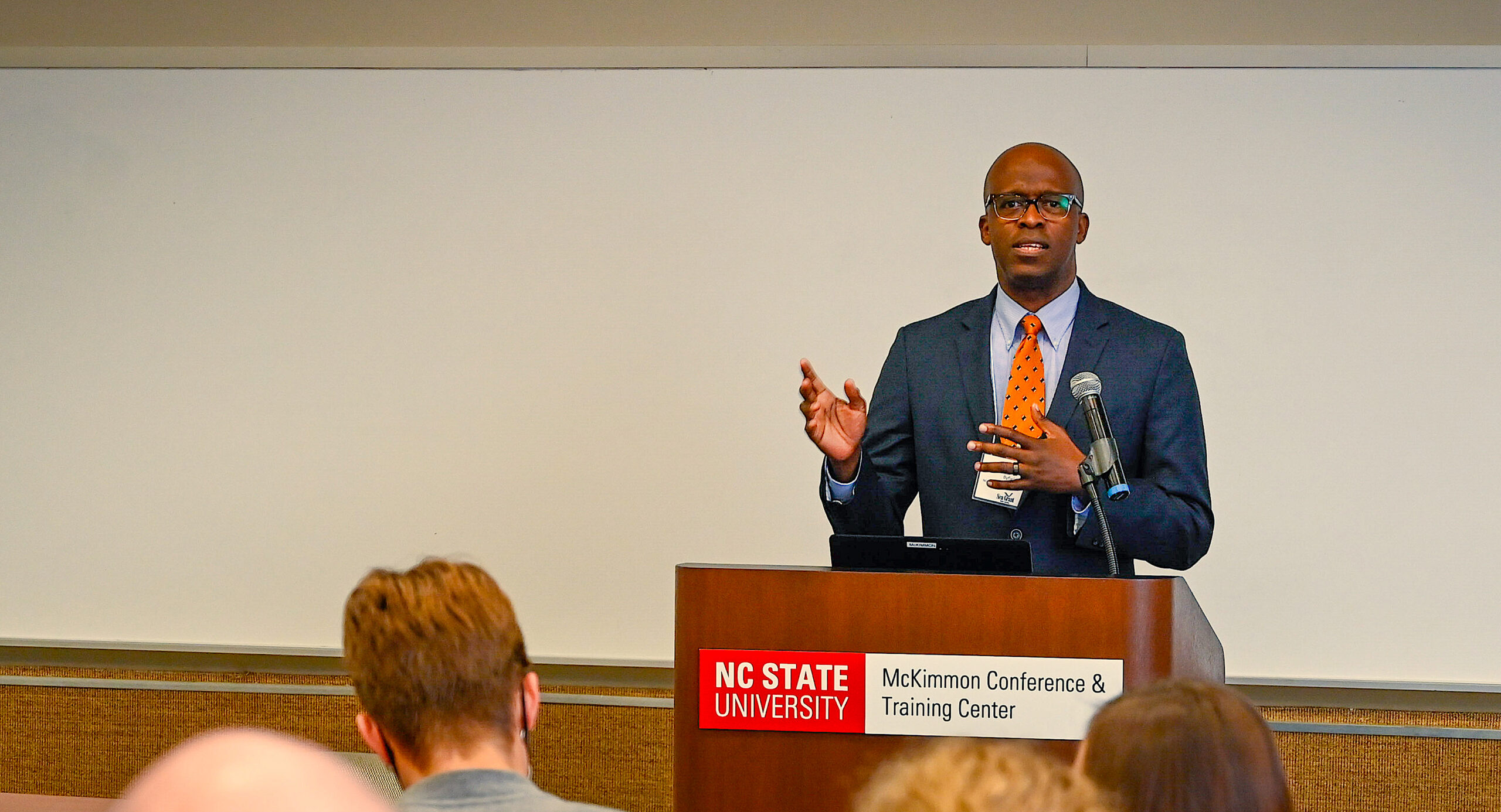 image: Brian Byfield, N.C. Office of Recovery and Resiliency, at the Coastal Conference. Credit: Becky Kirkland.