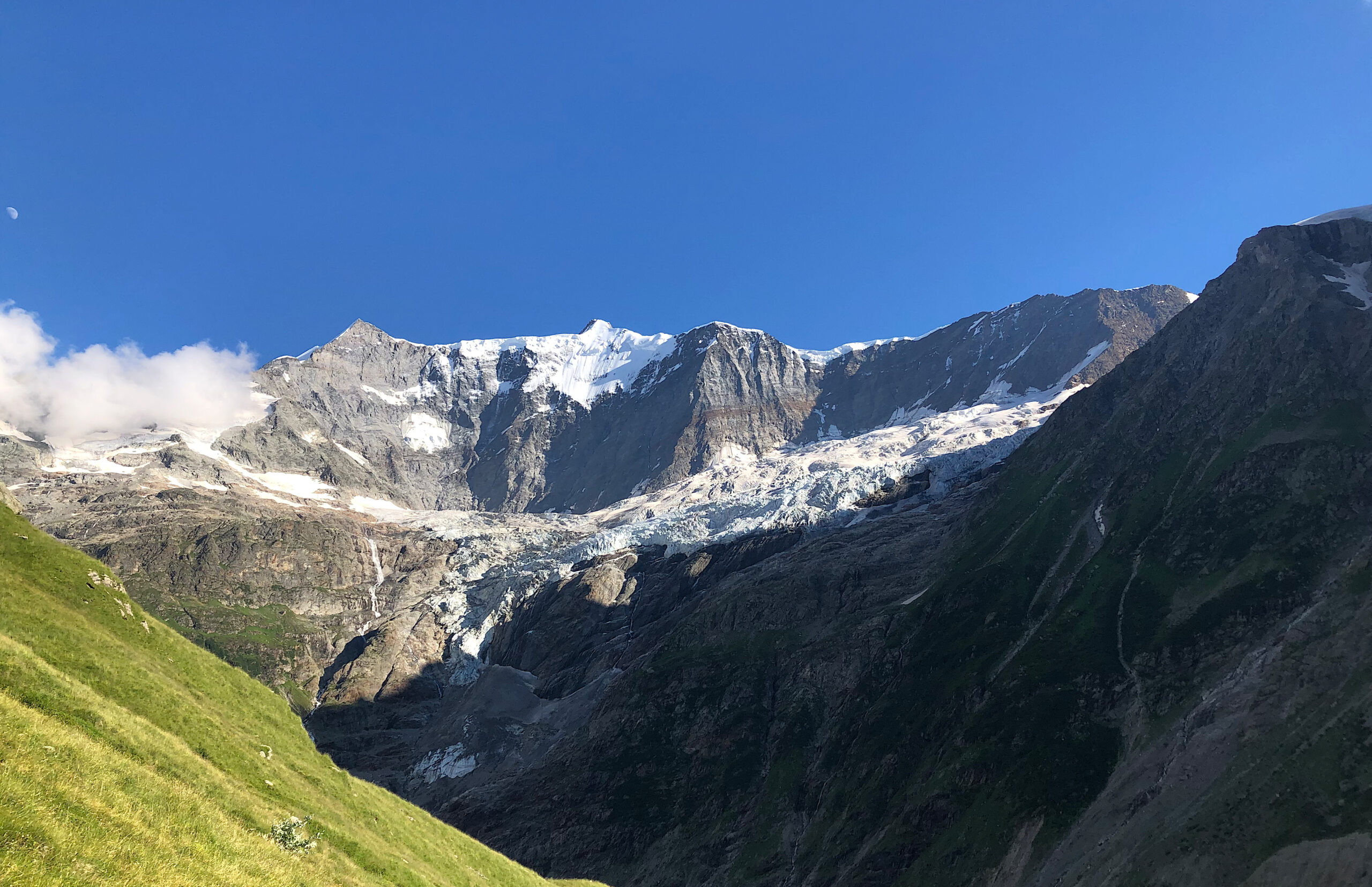 mountains and a glacier