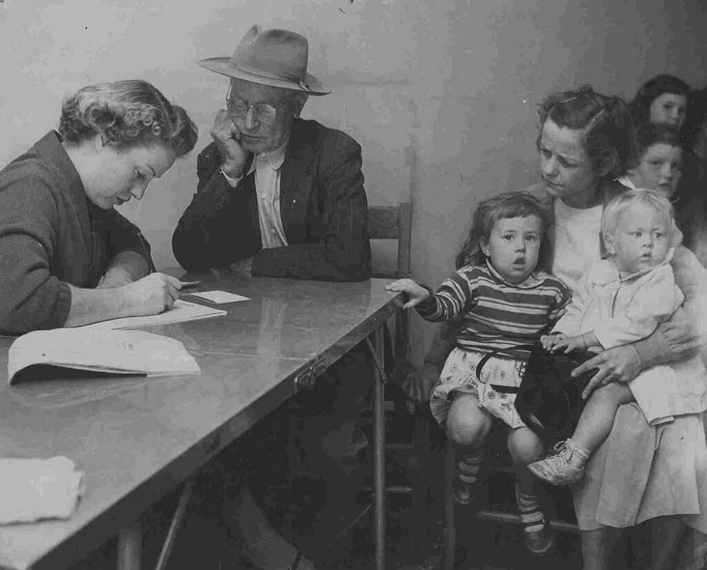 image: registering at a shelter with the Cape Fear Chapter of the American Red Cross.