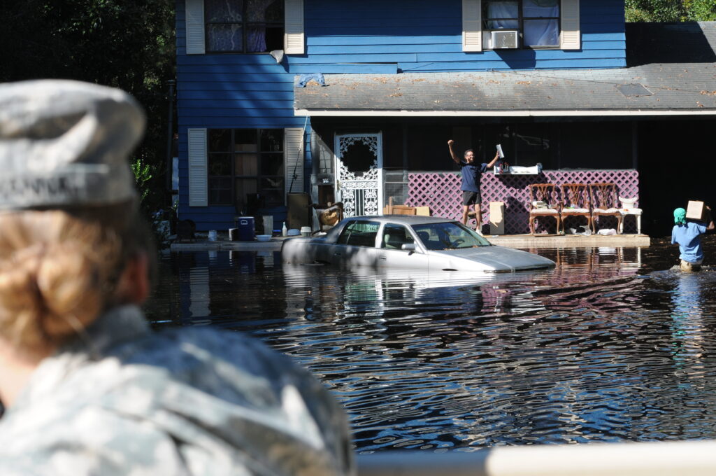 image: flooding after Matthew in eastern NC.