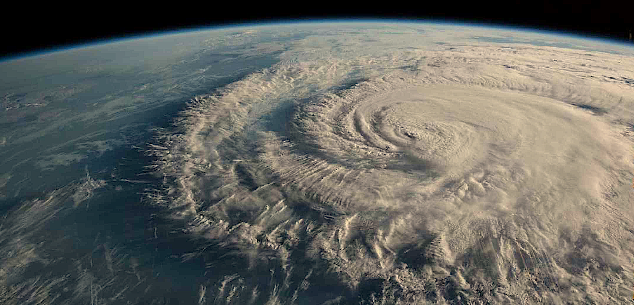 image: NASA view of Hurricane Helene.