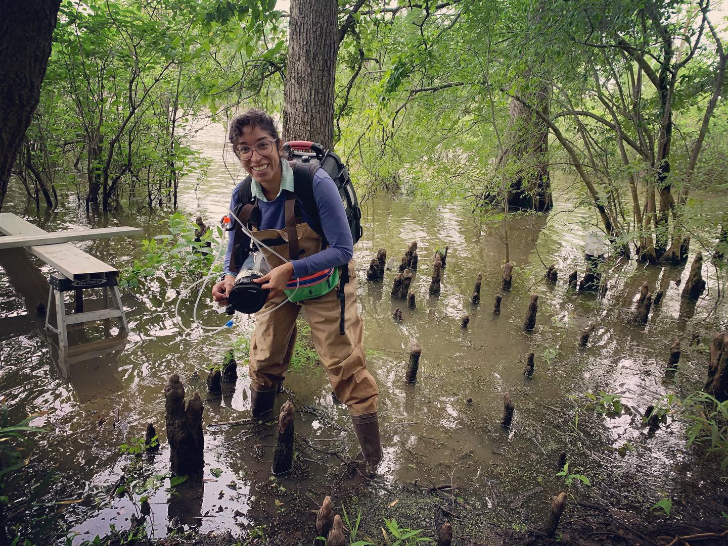 image: Melinda Martinez in the field.