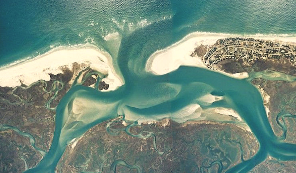 aerial view: Rich Inlet, NC.