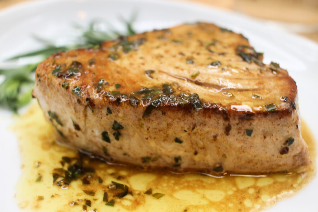 image: Sautéed Tuna Steaks with Tarragon.