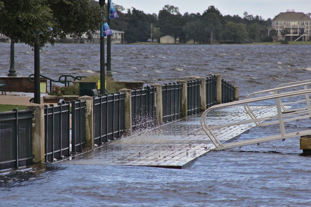 image: Union Point Park flooding, New Bern, N.C. Credit: Drummike55/CC-SA-4.0 international. 