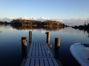 Dock overlooking the Bay River.