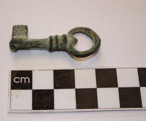 A brass alloy key.