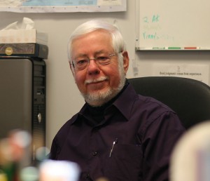 Steve Rebach shown in his office.