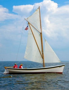 The shad boat's bow and sails were designed for North Carolina's sounds and rivers.