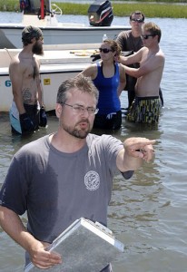Troy Alphin, BEL co-director, plays a major role in the state's oyster restoration efforts. 