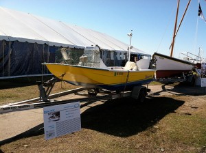 The mullet skiff is a flat bottomed boat that is adapted to work in shallow waters.