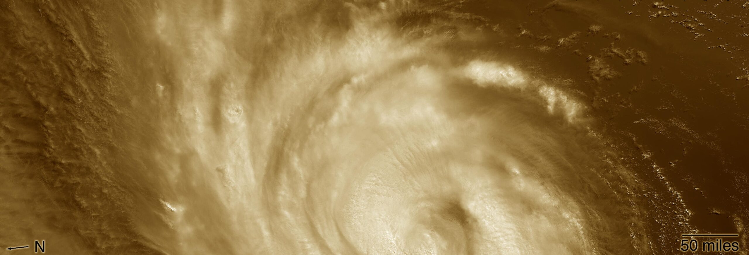 image: Hurricane Florence, satellite view.