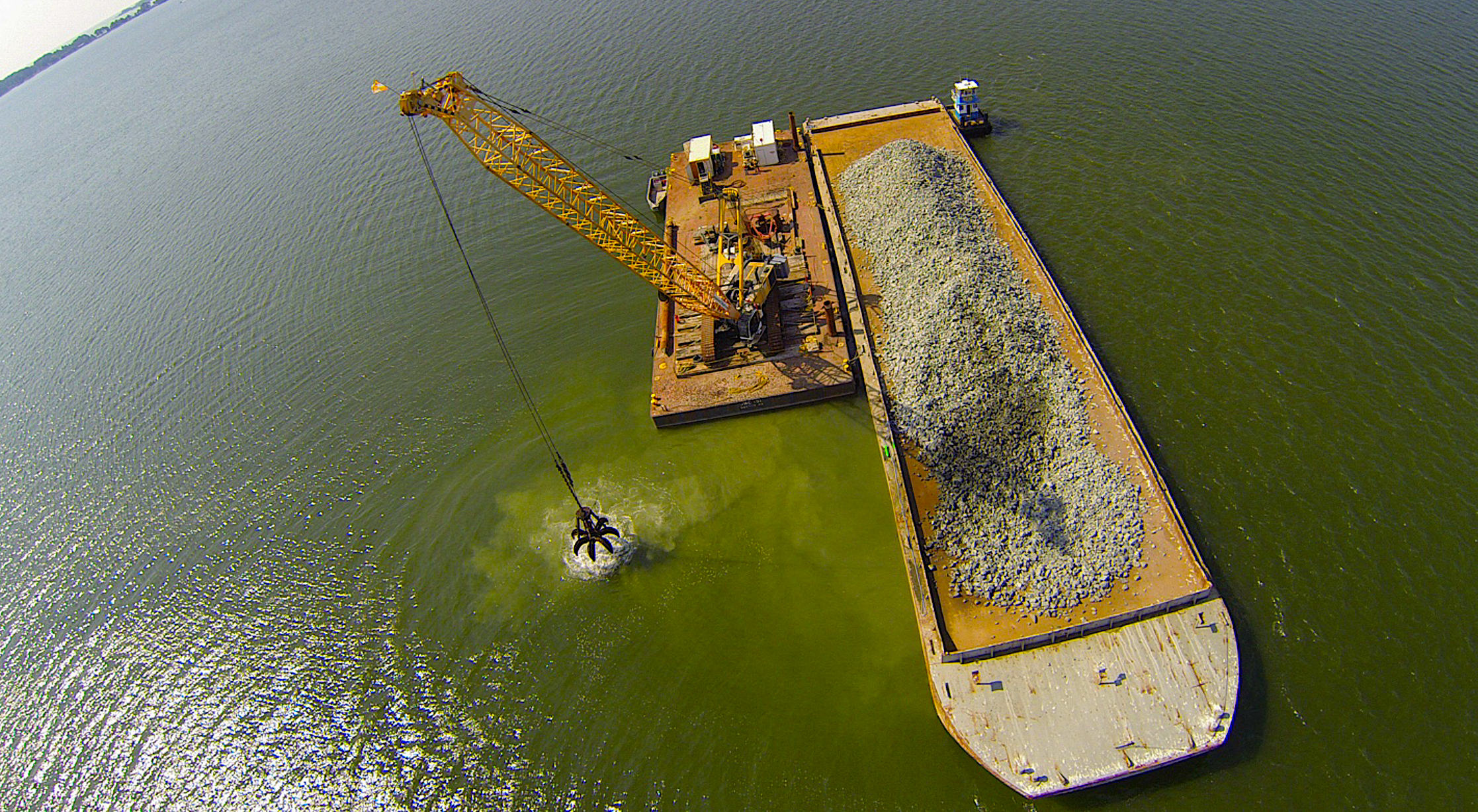 image: Oyster replenishment.