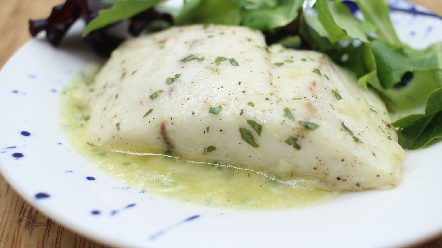 Baked Striped Bass With Garlic Basil Butter Mariner s Menu