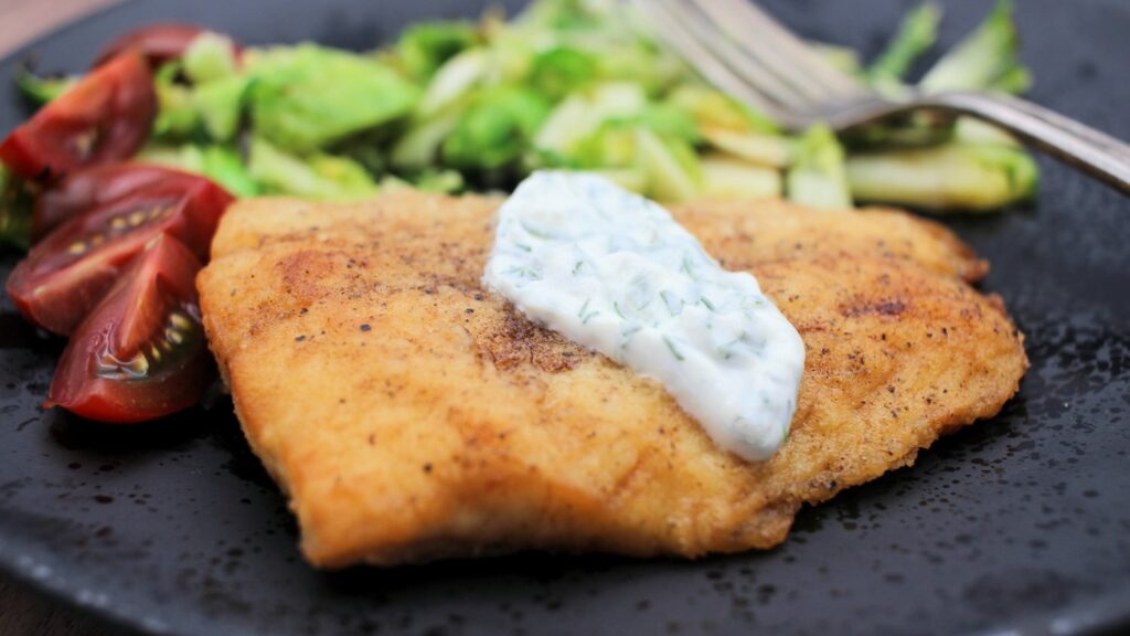 Sautéed Striped Bass with Dill and Sour Cream Sauce - Mariner's Menu