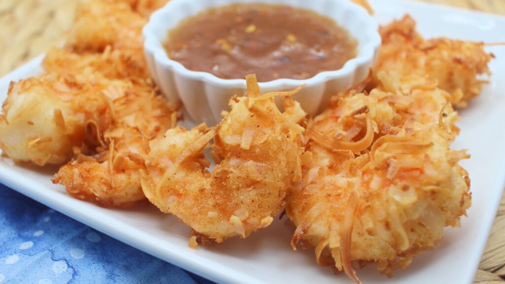 Deep-Fried Coconut Shrimp with Orange-Pineapple Dipping Sauce | Mariner