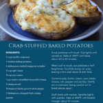 Crab-Stuffed Baked Potatoes recipe
