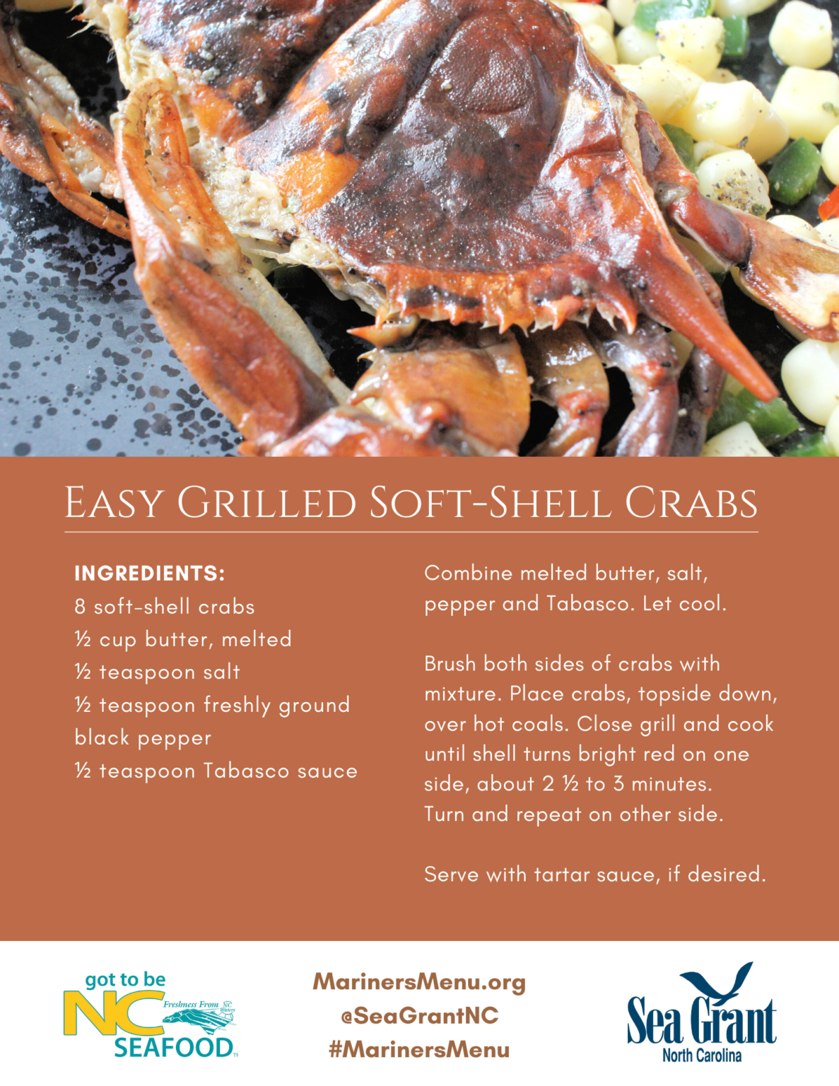 Easy Grilled Soft-Shell Crabs - Mariner's MenuMariner's Menu