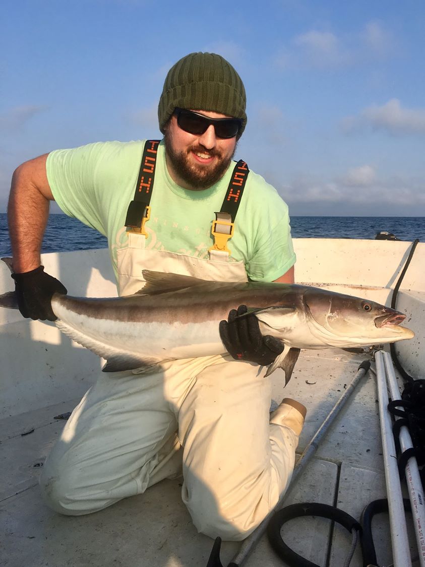 Matthew Damiano, with a cobia in the field