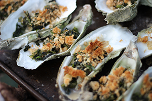Cooked oysters
