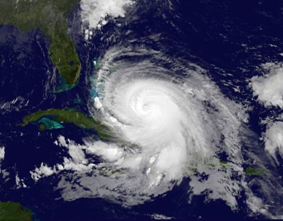Satellite image of Hurricane Joaquin.