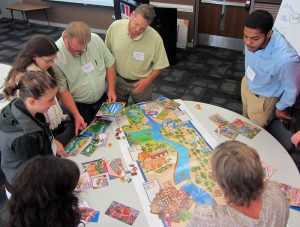 The watershed game, developed for North Carolina by Sea Grant staff, demonstrates how private landowners and local governments can work together and implement water quality improvement measures.