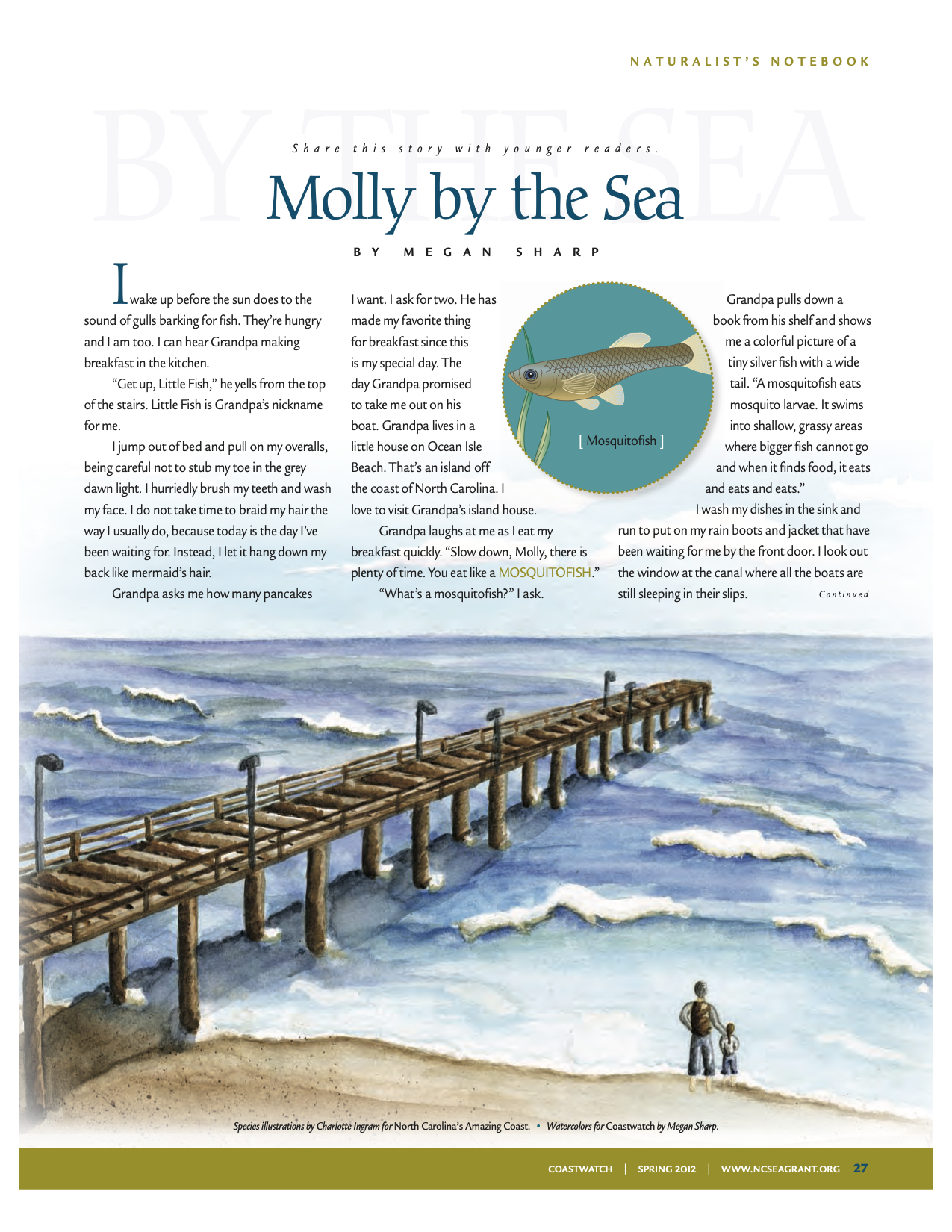 An image of the first page of the article, "Molly by the Sea"