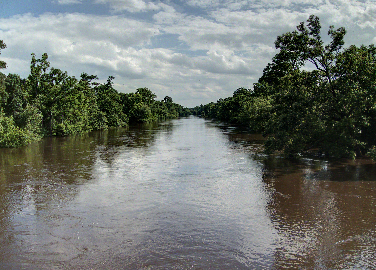 A view of the Neuse River from N.C. Highway 581 in Goldsboro, after heavy rains.