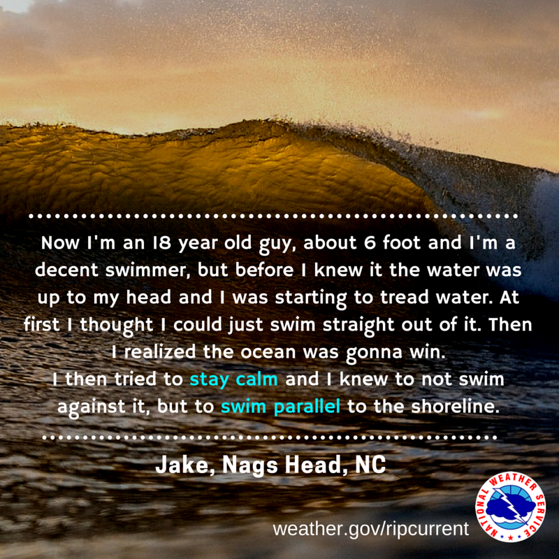 Quote from a rip current survivor