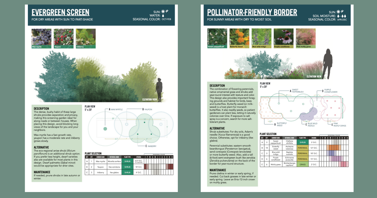 Examples of landscaping design templates