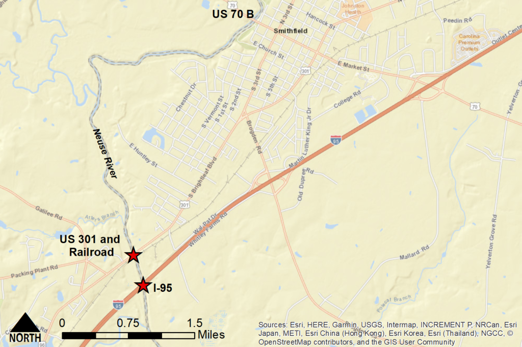 Map of Smithfield NC