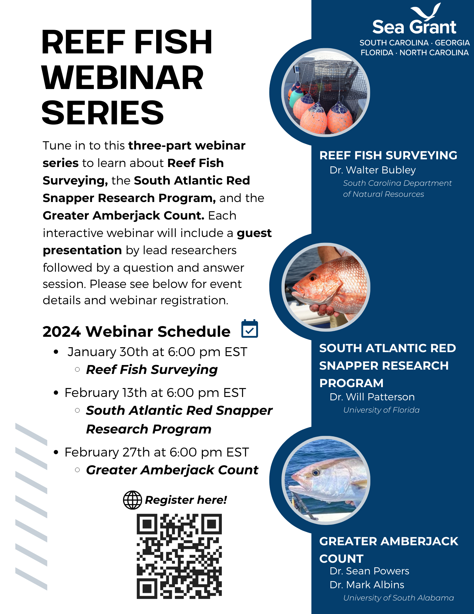 Reef Fish Webinar Series Reef Fish Surveying North Carolina Sea Grant   Reef Fish Winter Webinar Series 