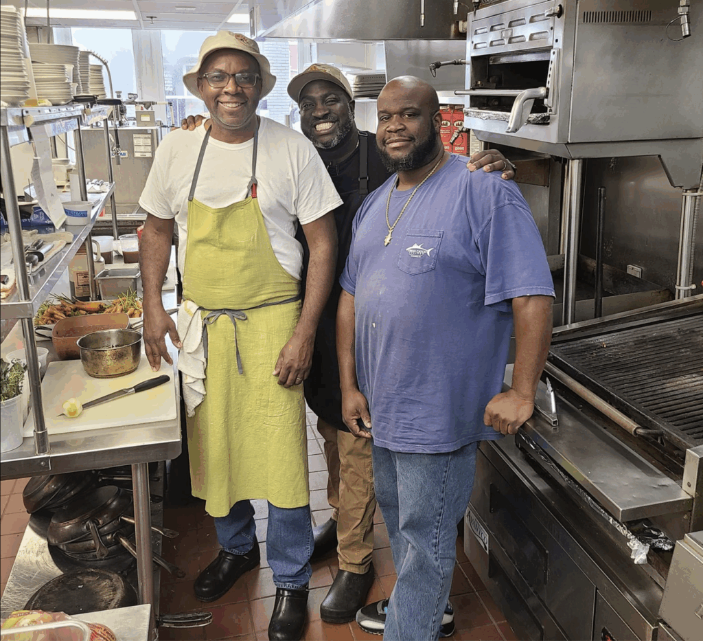 Mallette with Ricky Moore and Jamie Davis.