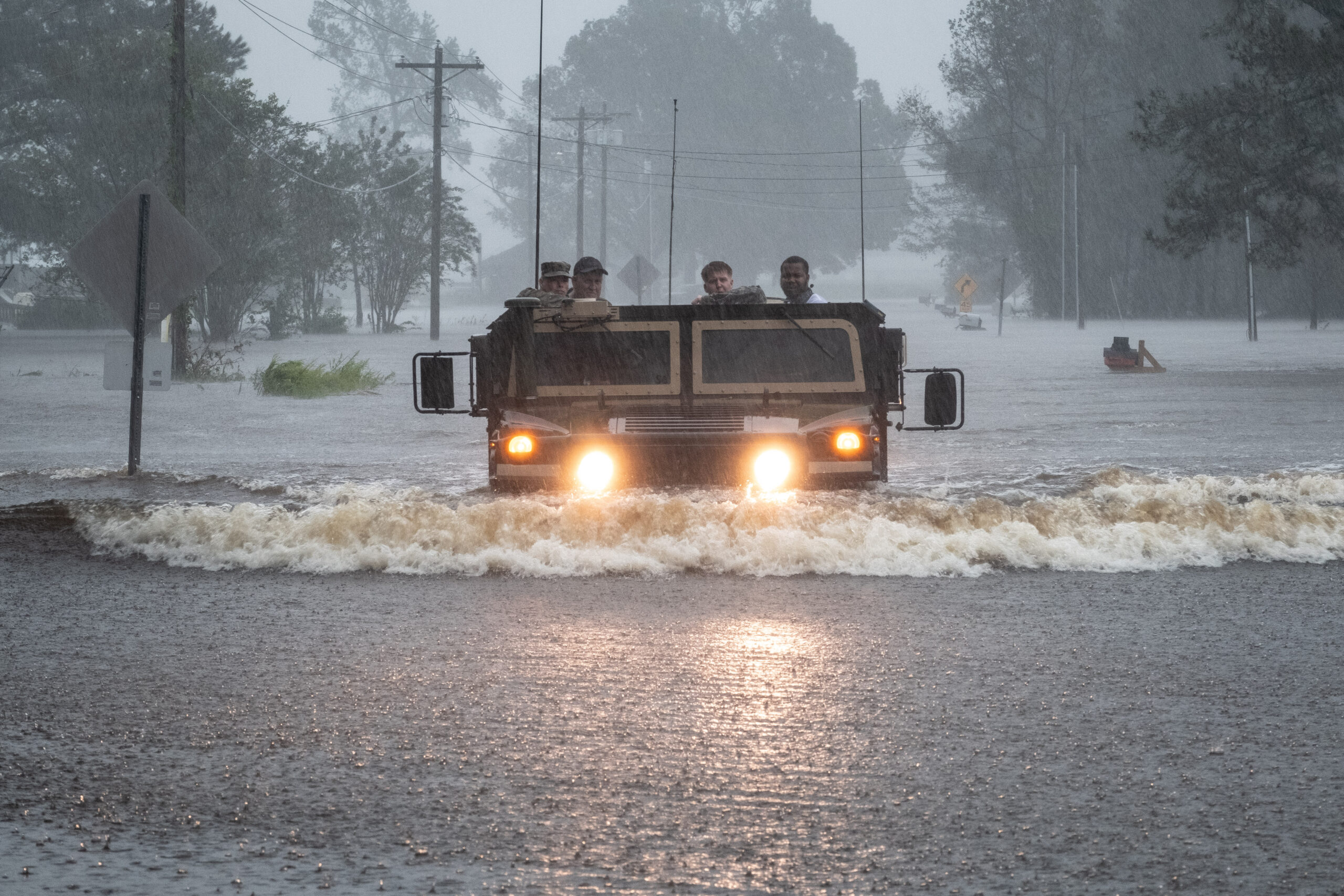 The North Carolina National Guard in Beulaville, NC, after Hurricane Florence.