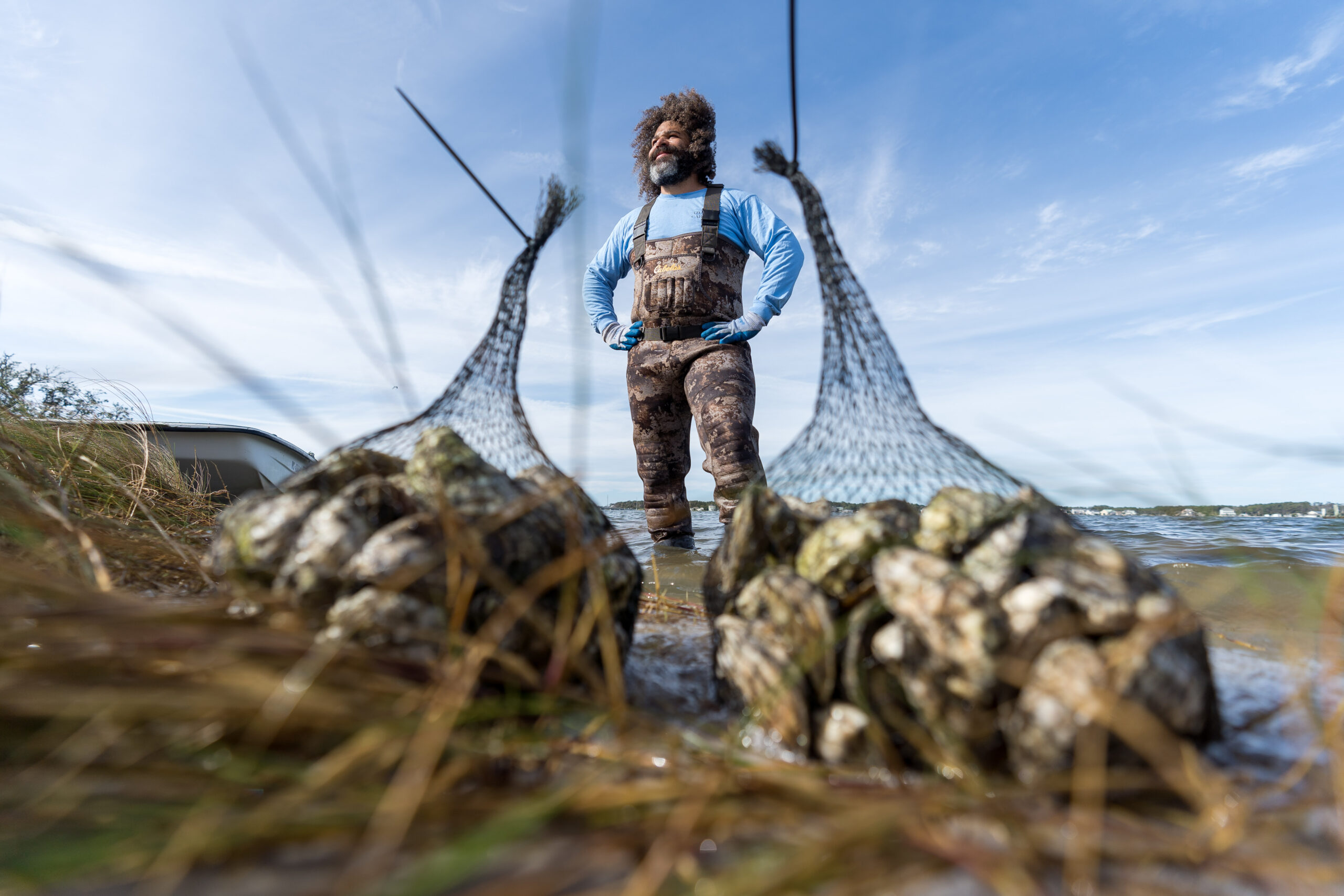 image: oyster farmer.