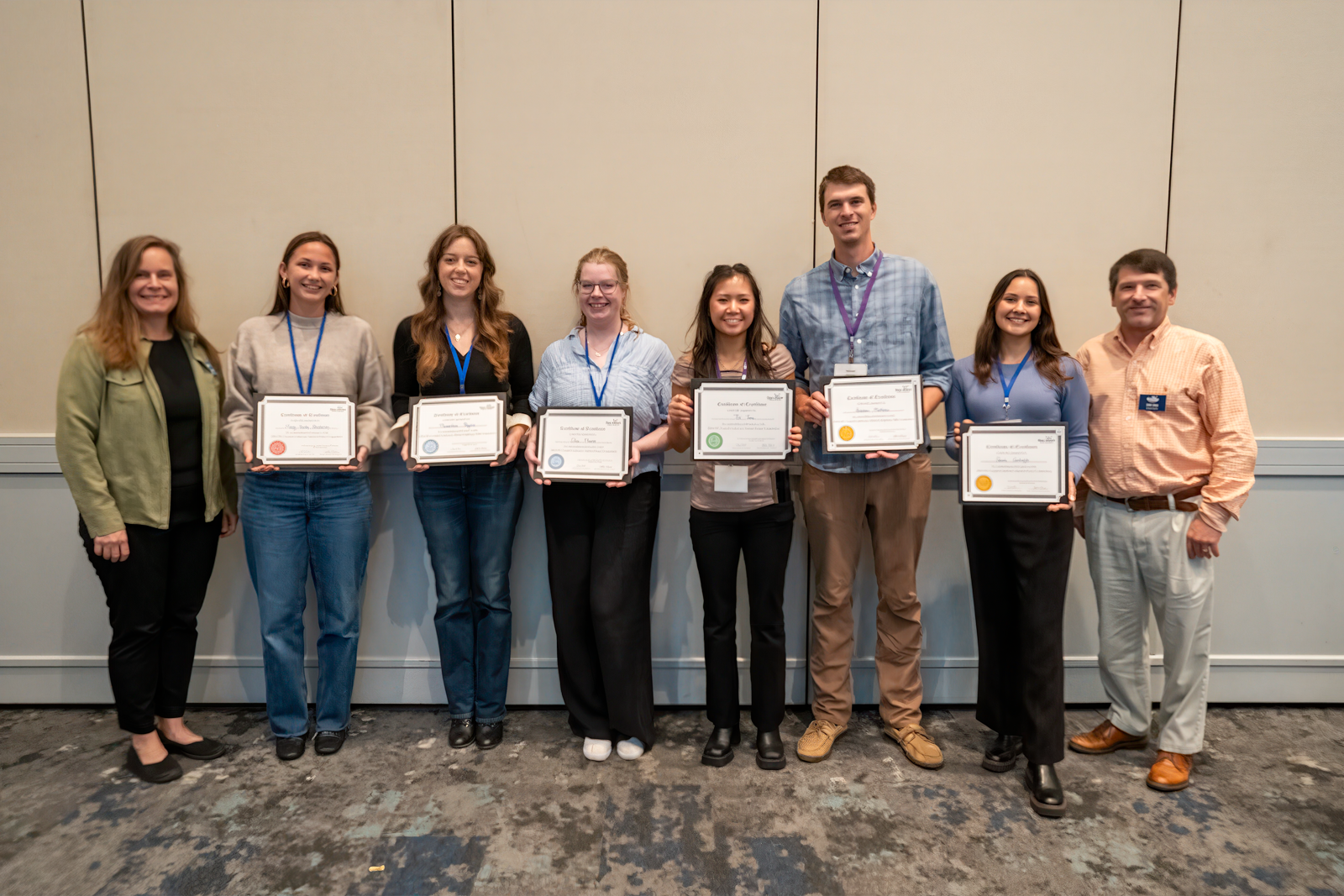 Student poster award winners group photo